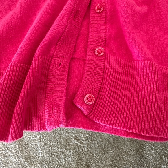 Girls Lands End Pink Cardigan Size:M 10/12 - Picture 2 of 5